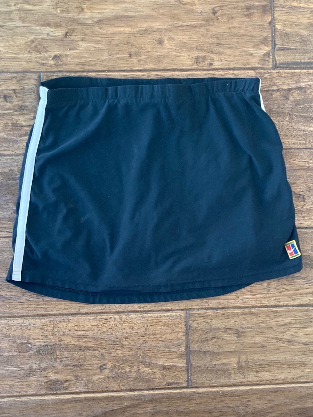 Nike On Challenge Court Tennis Skirt Skort Medium Black Athleisure Y2K Preppy